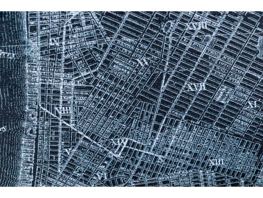 Etched Print On Metal, Antique Plan Of New York And Brooklyn