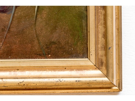 Oil On Board, Grape Clusters On Vine