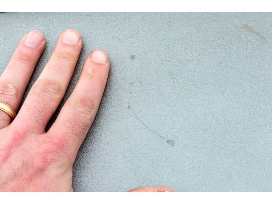 Custom Vinyl Wrapped Console Table