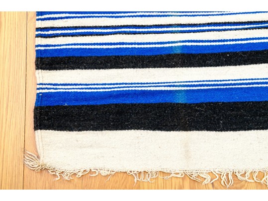 Mexican Woven Wool Serape, 5'11