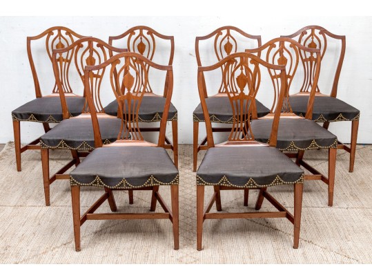Set Of Eight American Federal Dining Chairs, Ca. 1800-1820 Hartford CT