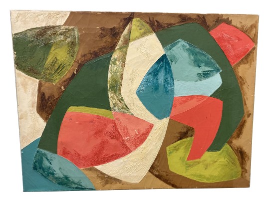 1970’s Mid Century Abstract Acrylic Painting