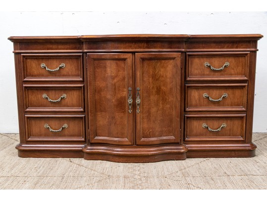 Stanley Furniture Long Dresser In An Oak Veneer