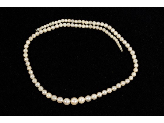 Natural Graduated Pearl Necklace And Bracelet