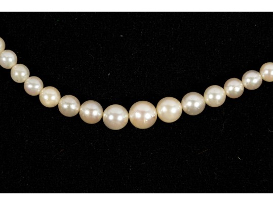 Natural Graduated Pearl Necklace And Bracelet