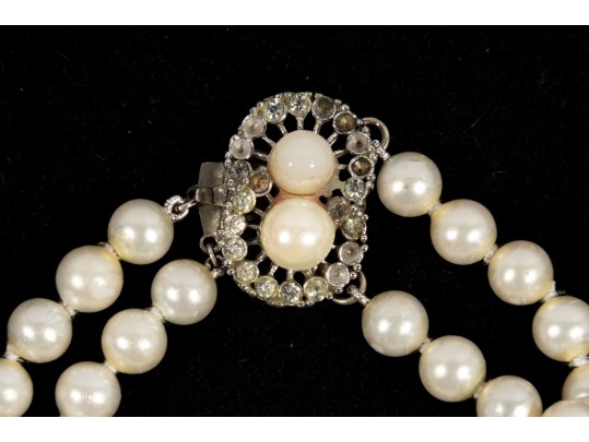 Natural Graduated Pearl Necklace And Bracelet