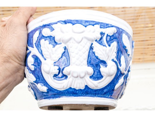 Vintage Iron Plant Stand With Planter