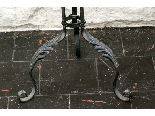 Vintage Iron Plant Stand With Planter