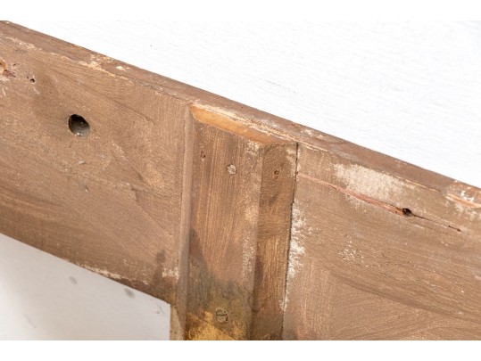 Neoclassical Marble Top Gilt Wood Console