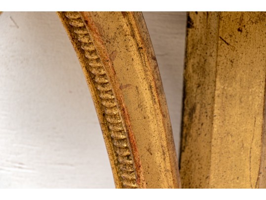 Neoclassical Marble Top Gilt Wood Console