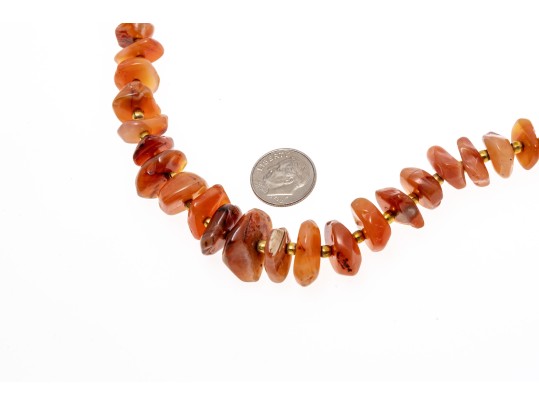 Lot Of Four Assorted Jewelry Pieces, Including Chalcedony Beads