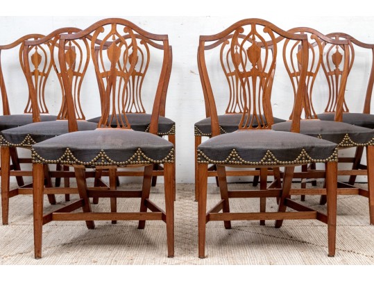 Set Of Eight American Federal Dining Chairs, Ca. 1800-1820 Hartford CT