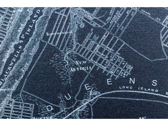 Etched Print On Metal, Antique Plan Of New York And Brooklyn