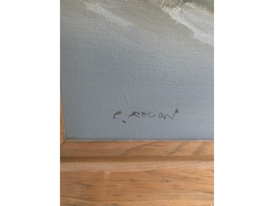 C. Redon Lighthouse Oil On Canvas