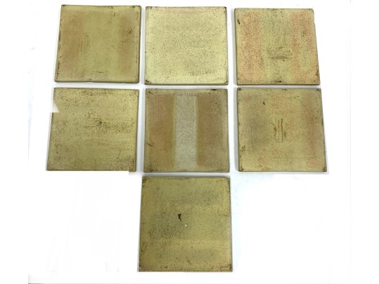Group Of 7 Vintage Hand Painted Sant’ Anna Tiles
