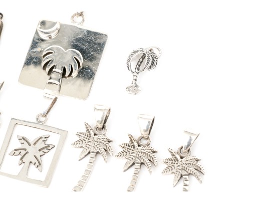 Sterling Silver Charming Collection Of Beach Motif Jewelry Pieces,