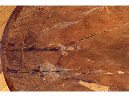 Antique English Inlaid Oval Table