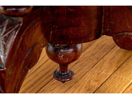 Antique English Inlaid Oval Table