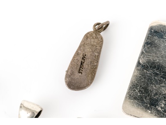 Sterling Silver Charming Collection Of Beach Motif Jewelry Pieces,