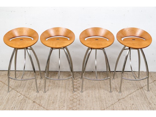 Set Of Four Sigurdur Thorsteinsson Design Italia Magis Bar Stools- Lyra Model 