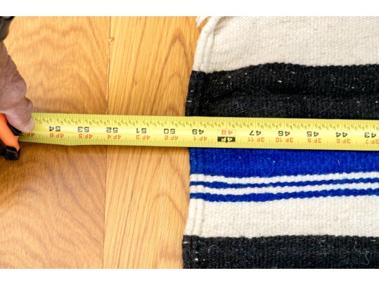 Mexican Woven Wool Serape, 5'11