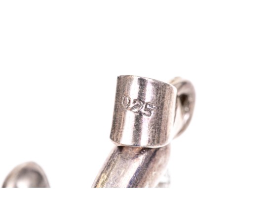 Collection Of Sterling Silver Contemporary Pendants, On Chains