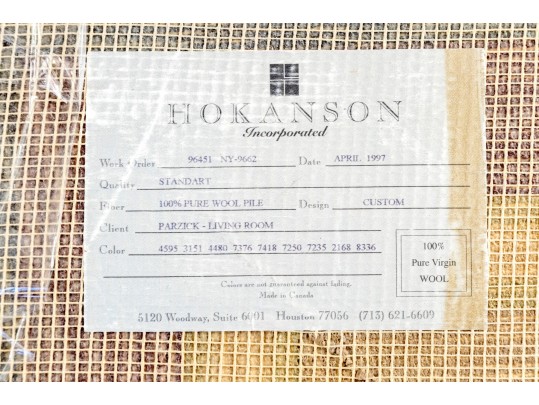 Hokanson Machine Made 100% Pure Virgin Wool Carpet, 14'-7