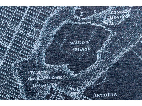 Etched Print On Metal, Antique Plan Of New York And Brooklyn