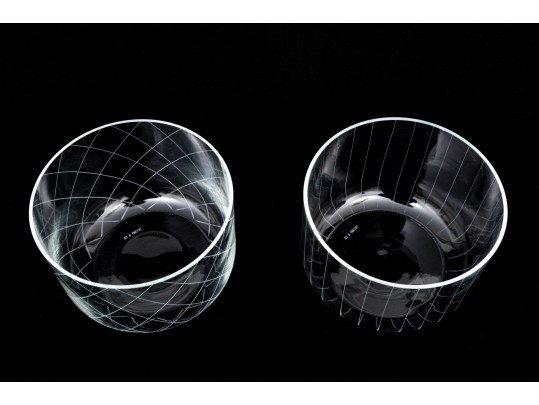 Two Tiffany & Co. Glass Serving Bowls