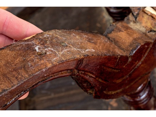 Antique English Inlaid Oval Table