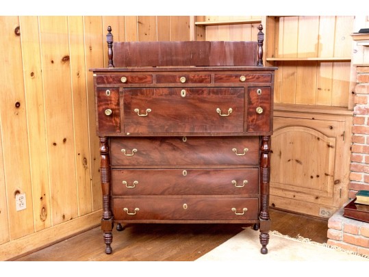 American Late Federal Butlers Secretary Cabinet, Ca. 1810-25