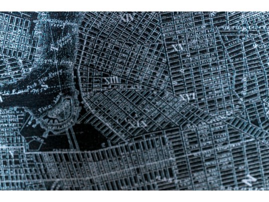 Etched Print On Metal, Antique Plan Of New York And Brooklyn