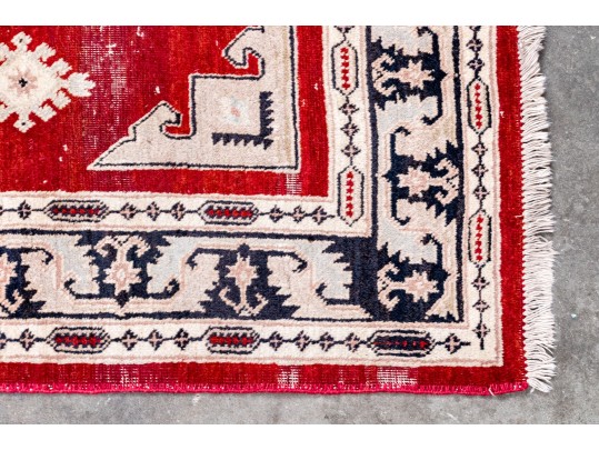 Hand-knotted Wool Carpet, 7'-3 1/2