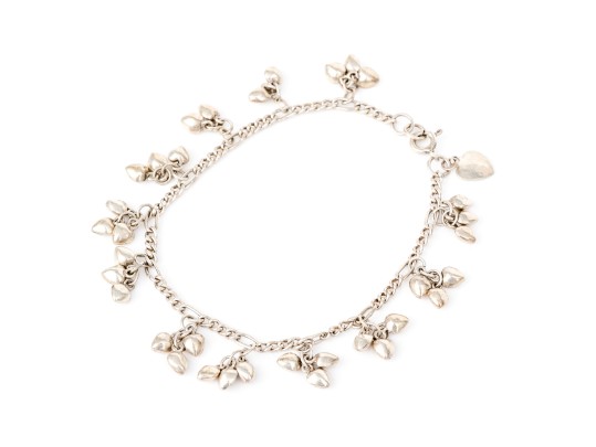 Sterling Silver Collection Of Heart Motif Jewelry Pieces