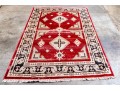 Hand-knotted Wool Carpet, 7'-3 1/2