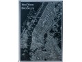 Etched Print On Metal, Antique Plan Of New York And Brooklyn