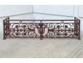 Impressive Antique Hand Wrought Iron Fire Fender 