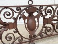 Impressive Antique Hand Wrought Iron Fire Fender 