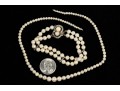 Natural Graduated Pearl Necklace And Bracelet