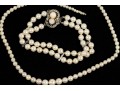 Natural Graduated Pearl Necklace And Bracelet