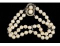 Natural Graduated Pearl Necklace And Bracelet