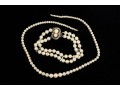 Natural Graduated Pearl Necklace And Bracelet