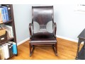 Vintage Highly Figured Mahogany Classical Style Rocking Chair Ca. 1890-1920