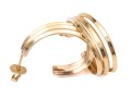 14k Yellow Gold Handsome Triple Row 
