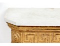 Neoclassical Marble Top Gilt Wood Console