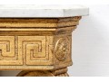 Neoclassical Marble Top Gilt Wood Console