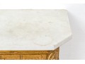 Neoclassical Marble Top Gilt Wood Console