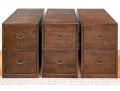Group Of Three Oak Veneered Filing Cabinets