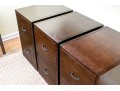 Group Of Three Oak Veneered Filing Cabinets