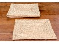 Group Of Six Woven Natural Fiber Place Settings